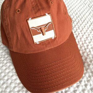 UT Austin Longhorns Baseball Cap Burnt Orange And White Logo Collegiate Line